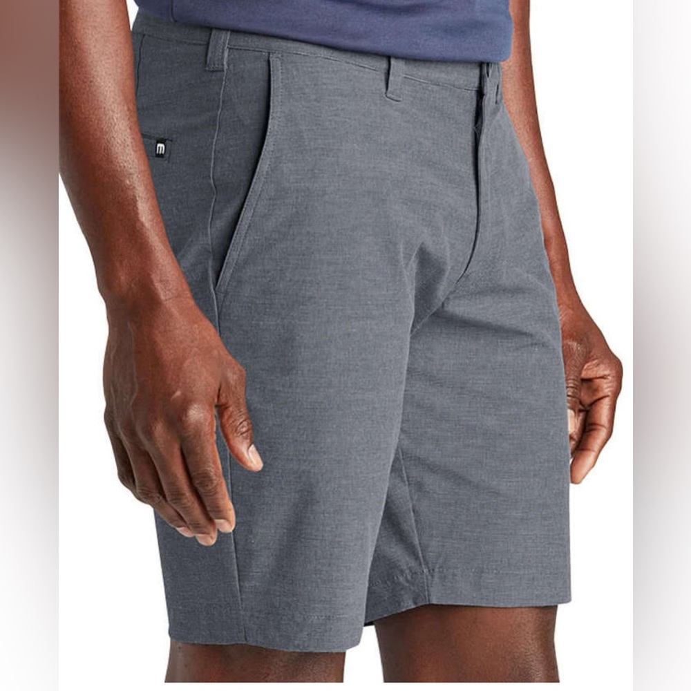 Travis Mathew Shorts Mens 36 Light Blue Golf Chino Flat Front Casual Performance
